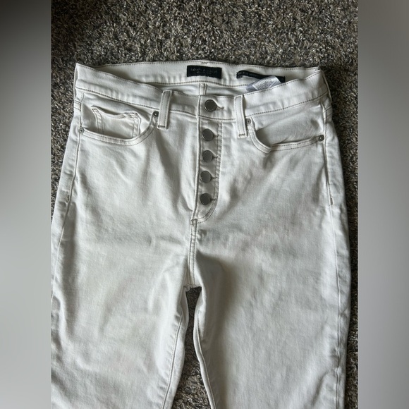 5/$25 Banana Republic white high waisted button fly skinny jeans size 29 - Picture 2 of 8